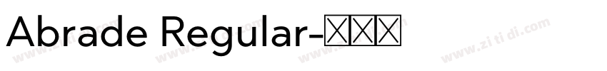 Abrade Regular字体转换